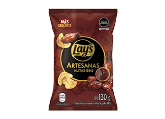 Papas Lays Artesanales Alitas BBQ 130 g 